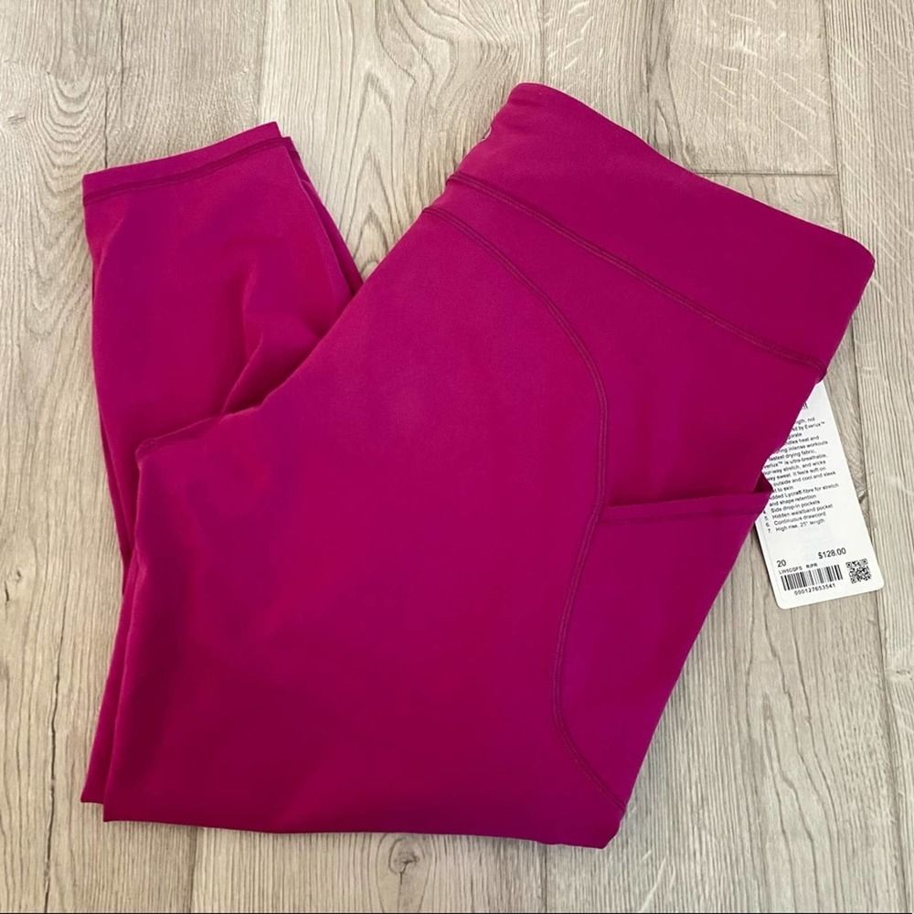 Lululemon Invigorate High Rise Tights 25” Leggings Barbie Pink - Picture 8 of 8